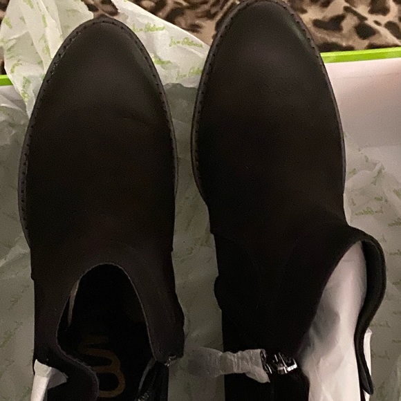 Sam Edelman Black Leather Ankle Bootie Sz 9.5 New - Picture 6 of 6